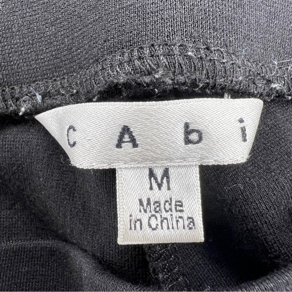 MEDIUM CABI BLACK FAUX LEATHER MOTO LEGGINGS  GOTH STRETCH PULL ON STYLE - Picture 7 of 10